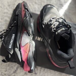 Balenciaga Triple S Black & Pink Sneakers